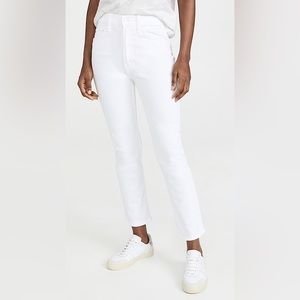 White Jeans Mother - High Waisted Rider Ankle Size 30